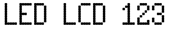 LED LCD 123 font preview